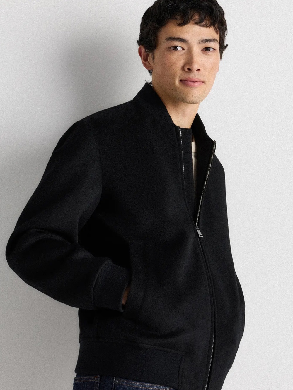Quince 100% Mongolian Cashmere Bomber Jacket, NWT, L